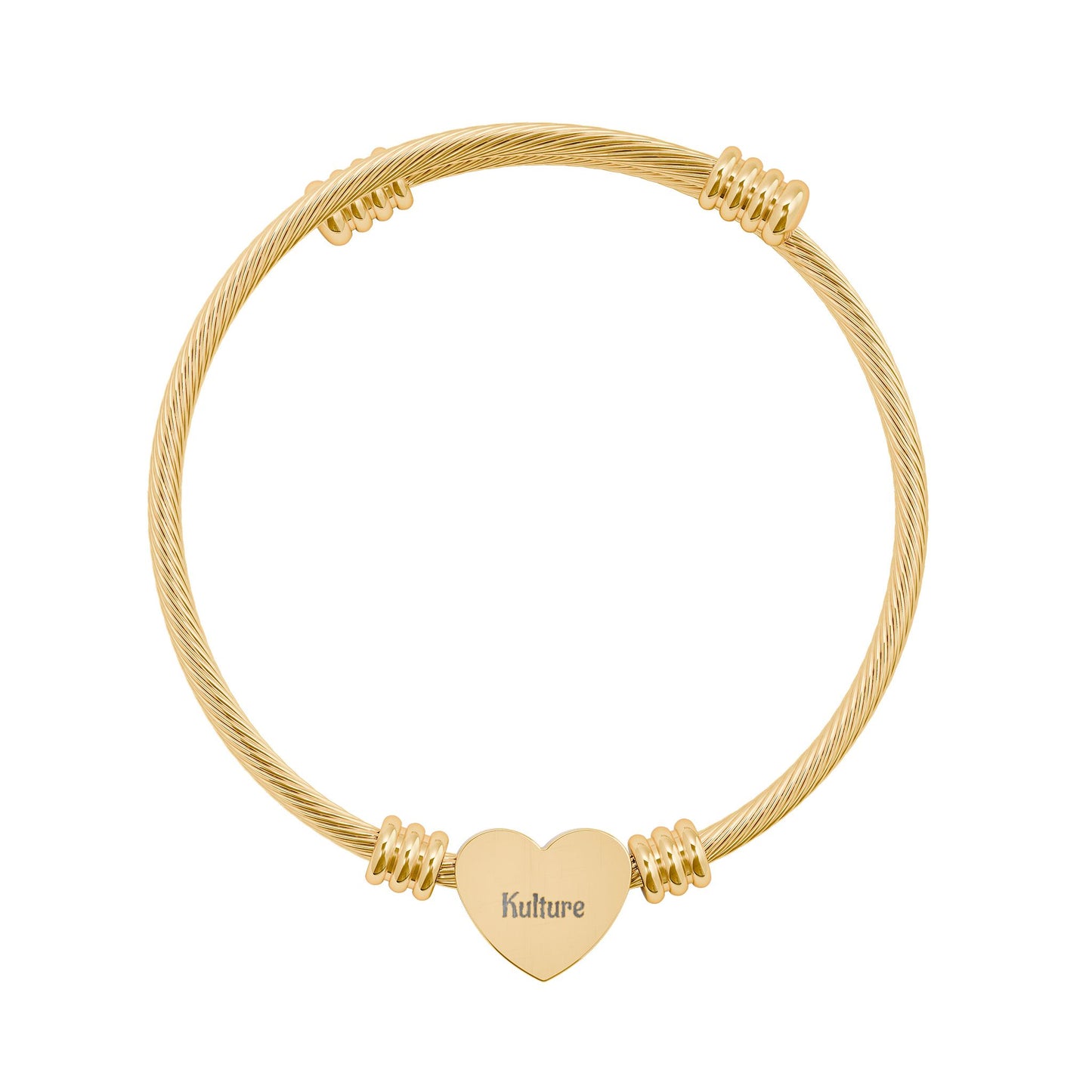 Heart Cuff Bracelet (Personalizable)