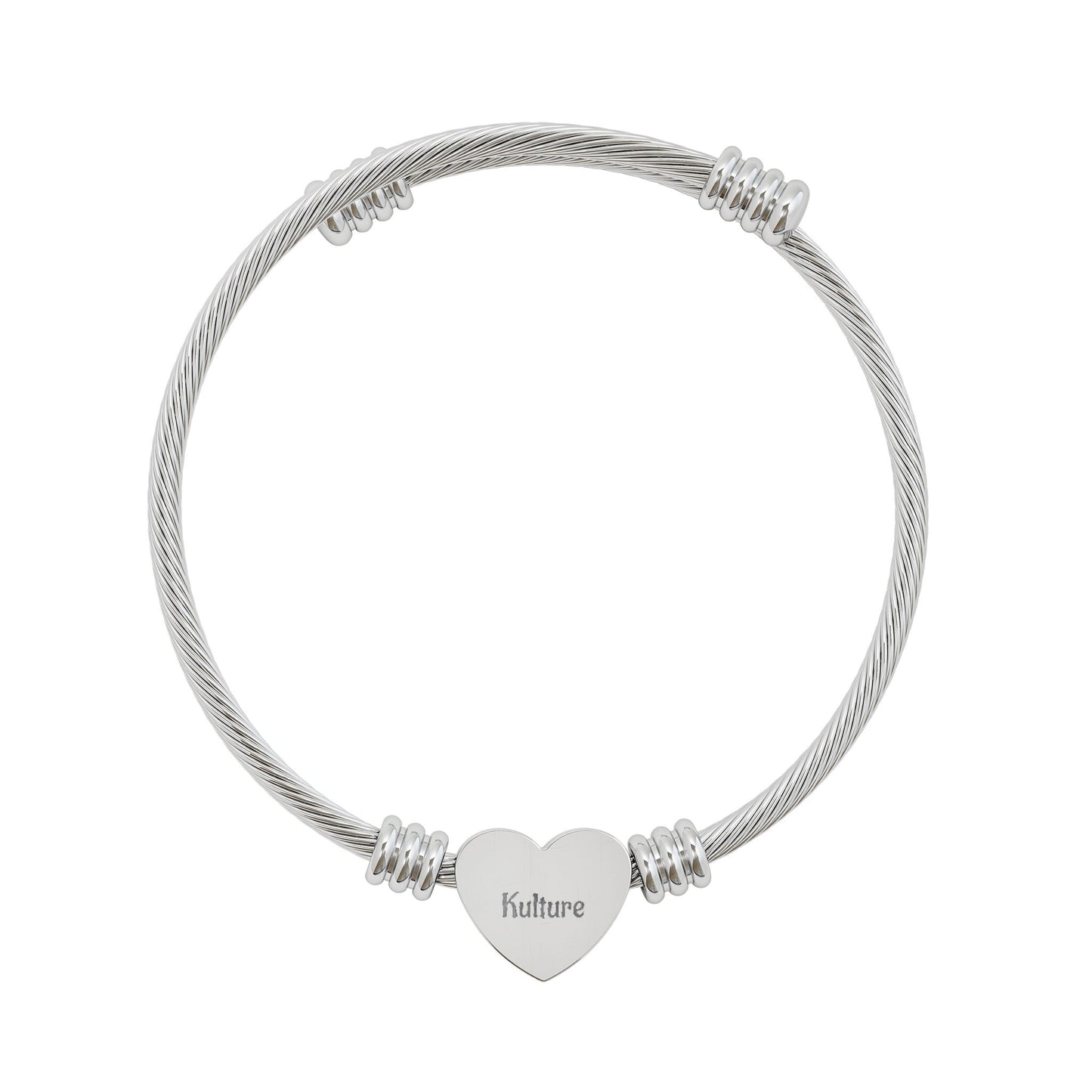 Heart Cuff Bracelet (Personalizable)