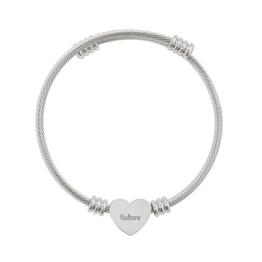 Heart Cuff Bracelet (Personalizable)