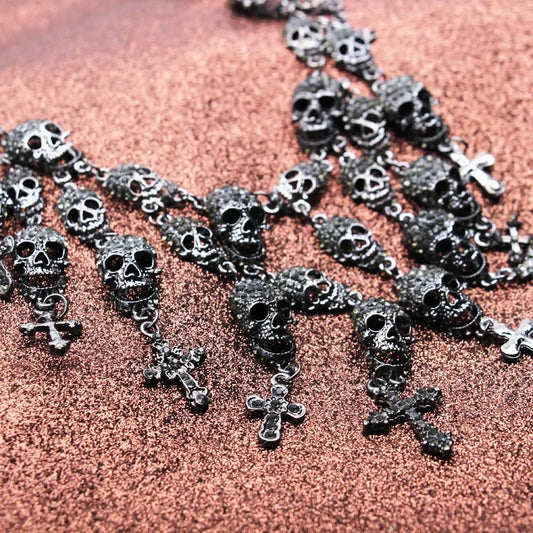 Skull Cross Crystal Jewelry